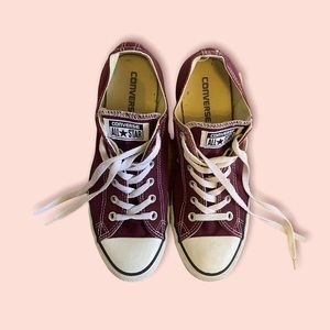 Maroon Low Top Converse